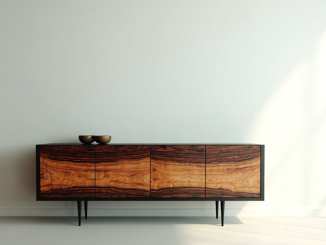 Mobile ingresso- legno-metallo- 200x40x70 cm- marrone-nero- stile moderno elegante
