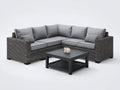 Divani da esterno-Rattan PE-Tessuto-240x240x69 cm-Grigio antracite-Grigio chiaro-design moderno