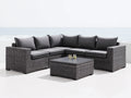 Divani da esterno-Rattan PE-Tessuto-230x230x67 cm-Grigio antracite-design moderno