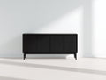 Mobile ingresso- legno-metallo- 200x40x75 cm- nero- stile moderno minimalista