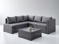 Divani da esterno-Rattan PE-Tessuto-228x228x66 cm-Grigio antracite-design contemporaneo