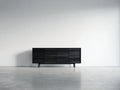 Mobile ingresso-legno-metallo-200x42x78 cm-nero-stile moderno minimal luxury