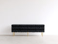 Mobile ingresso- legno-metallo- 210x45x82 cm- nero-oro- stile moderno luxury