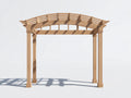 Pergola da giardino-Legno-350x290x285 cm-Marrone naturale-Elegante a volta