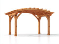Pergola da giardino-Legno-420x300x260 cm-Marrone naturale-Minimalista ad arco