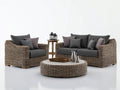 Divani da esterno-Rattan PE-Tessuto-Legno-178x90x72 cm-Beige chiaro-Grigio antracite-design moderno